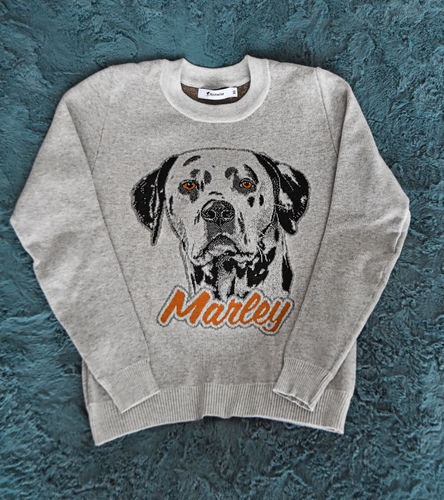 Customer photo review of Portrait Only Pet Custom Sweater