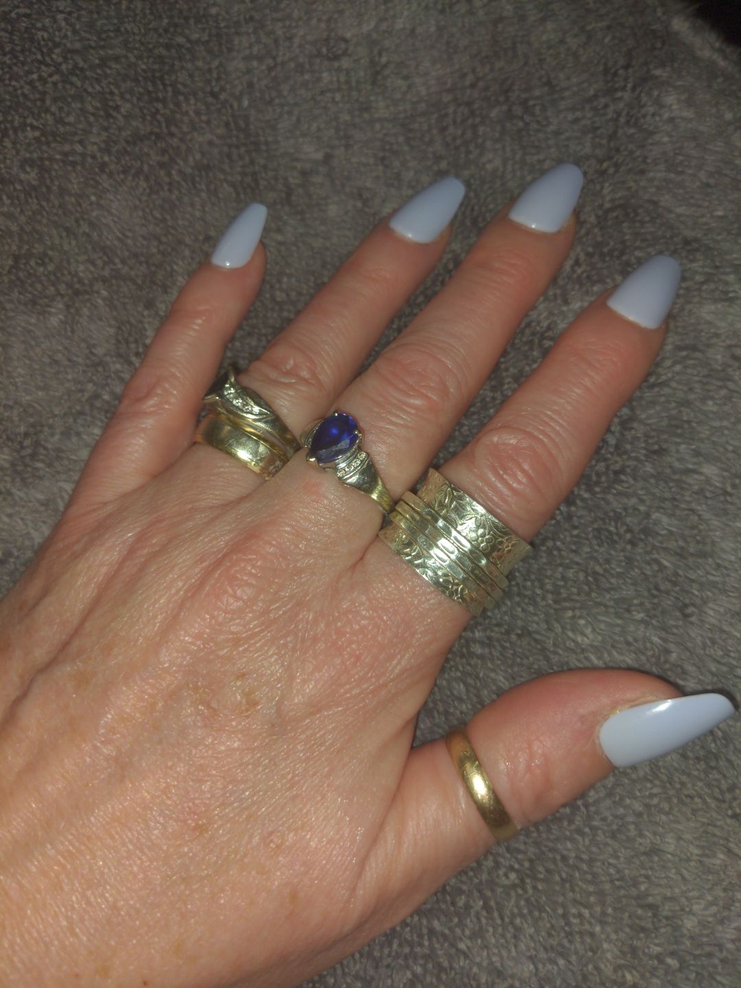 Customer photo review of Sterling Silver Flowers Meditation Ring