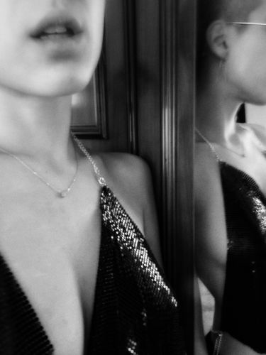 Customer photo review of Sequin Detail Chain Open Back Tank Top