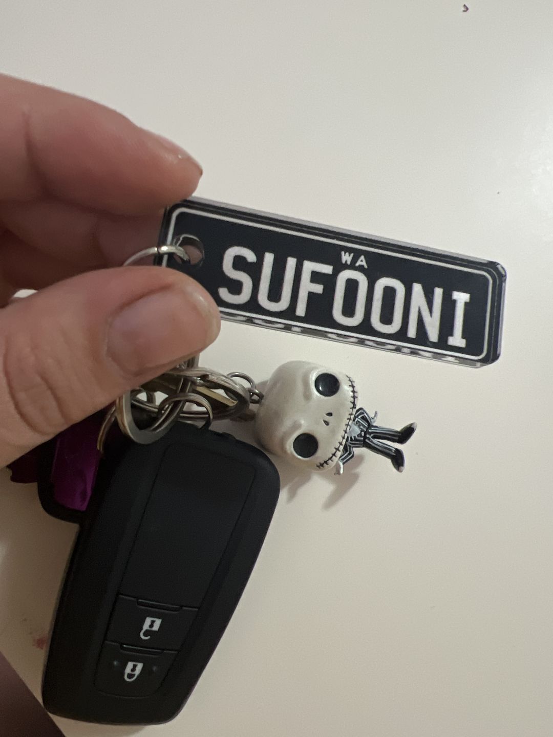 Customer photo review of WA Prestige Licence Plate Custom Keychain