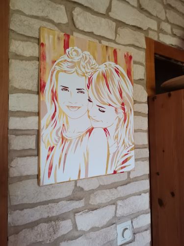 Customer photo review of Porträt auf Leinwand zum Selbermalen