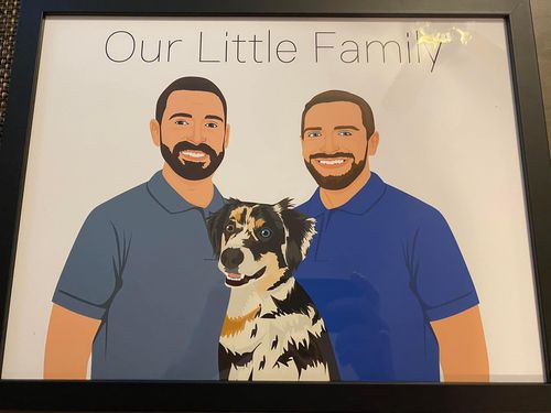 Customer photo review of Custom Framed Family Portrait
