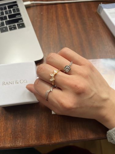 Customer photo review of Moonstone Crown Ring (Gold)