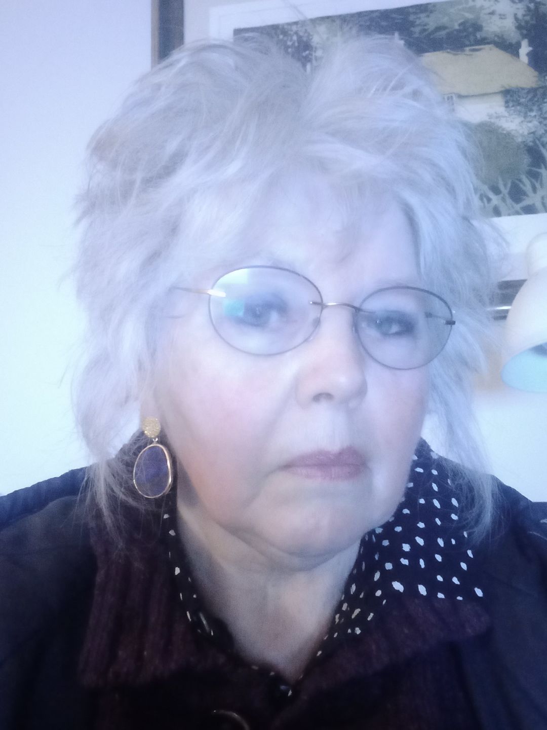 Customer photo review of Lapis Lazuli Protection Drop Earrings