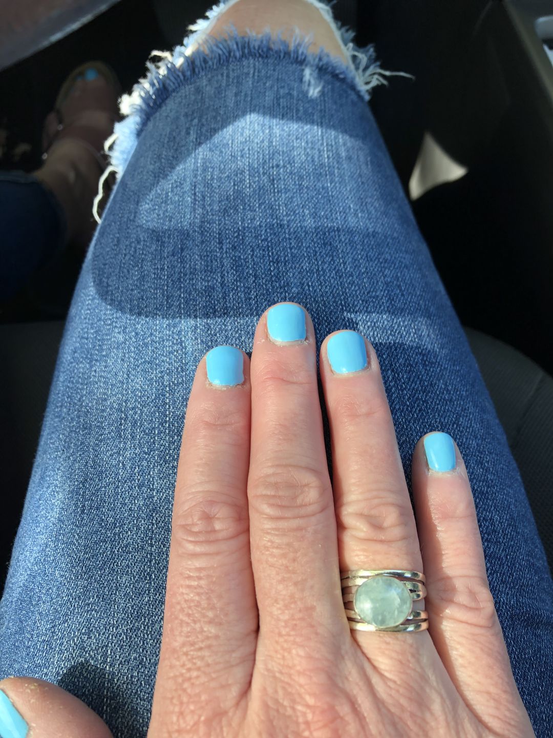 Customer photo review of Chunky Aquamarine Wrap Ring Sterling Silver