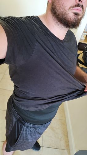 Customer photo review of Men's Wrap Waist Trainer and Shaper