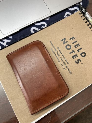 Customer photo review of No.52 | 'Buck Brown' Vertical Leather Wallet