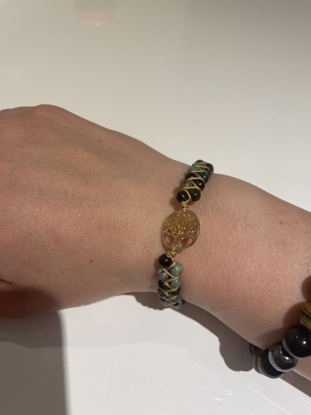 Customer photo review of LEBENSBAUM Armband aus Afrikanischen Jaspissteinen