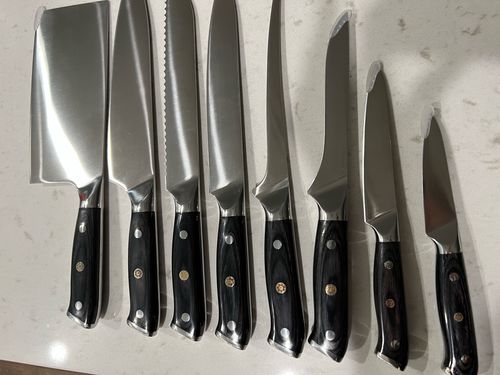 Customer photo review of "Kuroki" Collection - Premium Japanese Full-Tang Kitchen Knife Set