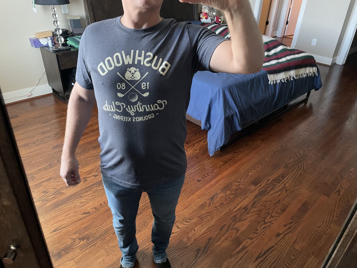 Customer photo review of Bushwood Country Club Men's/Unisex Super Soft Tee