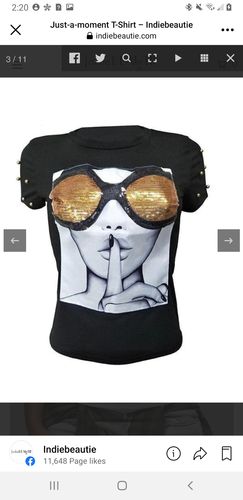 Customer photo review of Quiet and Shine Tee