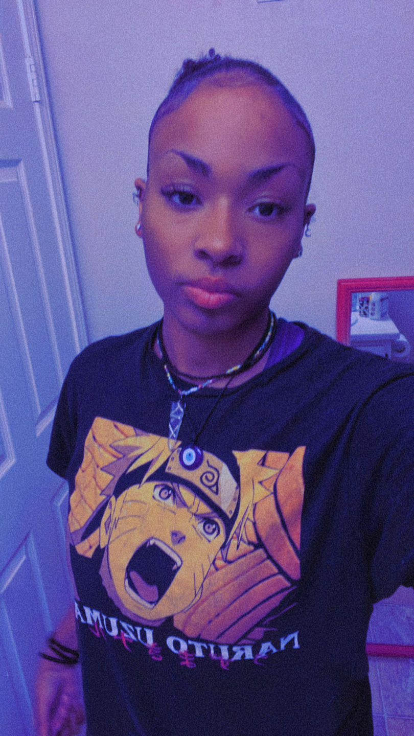 Customer photo review of Glass Evil Eye Good Luck and Protection Necklace