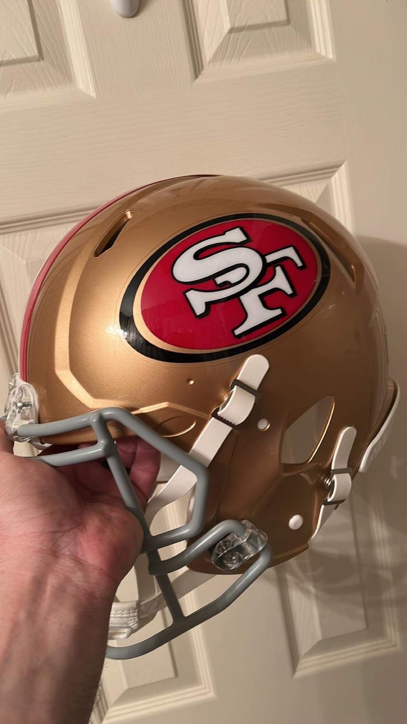Customer photo review of San Francisco 49ers Riddell Revolution Speed Authentic Football Helmet