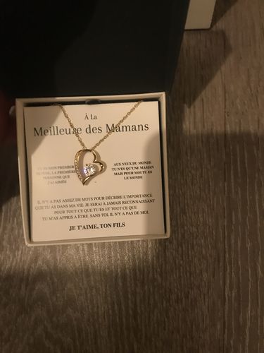 Customer photo review of Collier Amour Éternel - À la meilleure des mamans - Je t'aime, Ton fils
