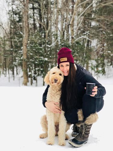 Customer photo review of Custom Leather Patch Beanie