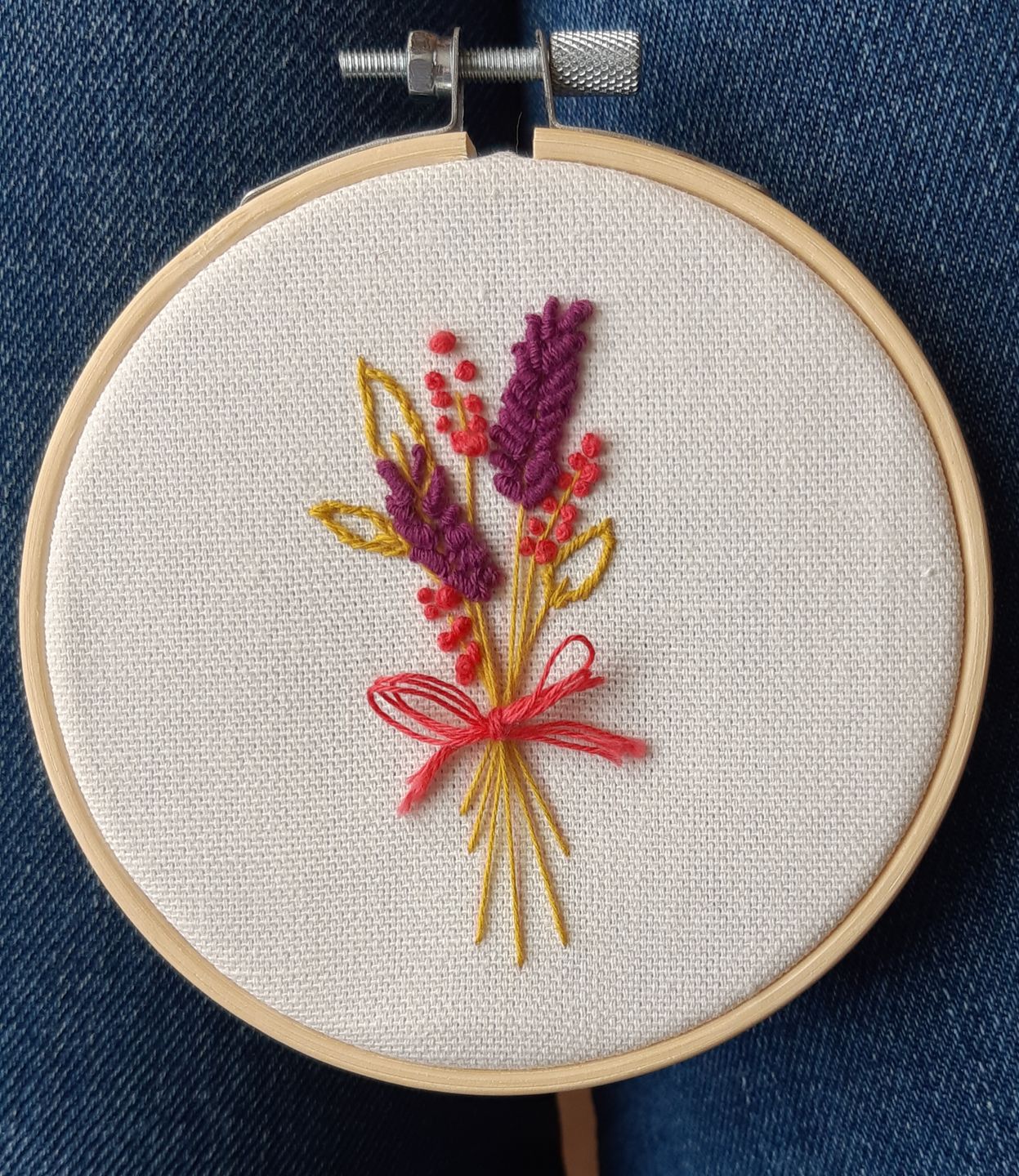 Customer photo review of Kit Broderie Fleurs des champs