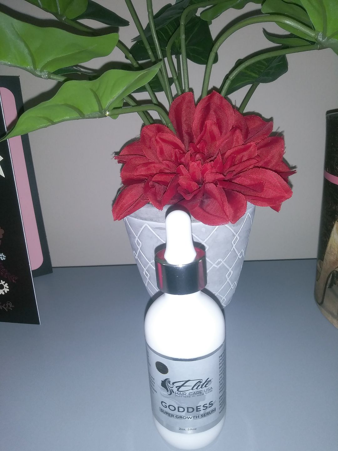 Customer photo review of Super G  Vital Growth Serum Water-based scalp serum infused with white willow bark