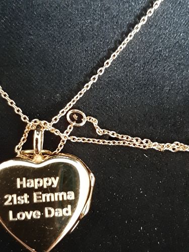 Customer photo review of Mother Of Pearl Round Locket – Gold