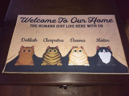 Customer photo review of Welcome To Our Home Custom Doormat