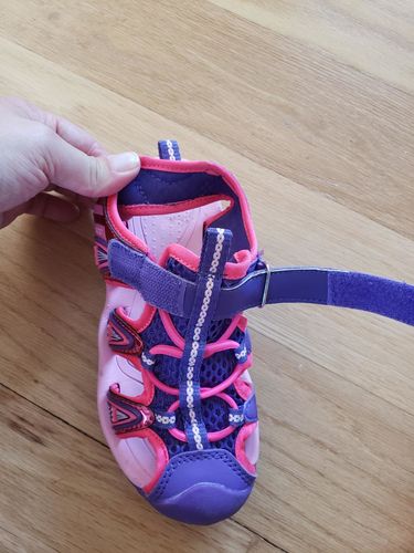 Customer photo review of HOBIBEAR Boys Outdoor Closed-Toe -Green/Orange |AU3315