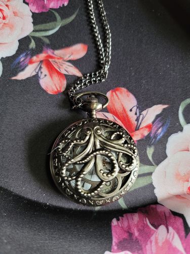 Customer photo review of Steampunk Kraken Pocket Watch
