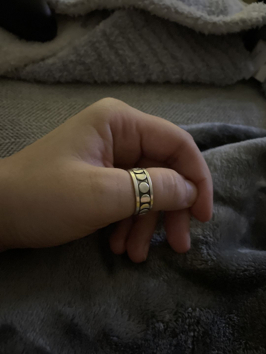 Customer photo review of Moon Phase Spinner Ring Sterling Silver