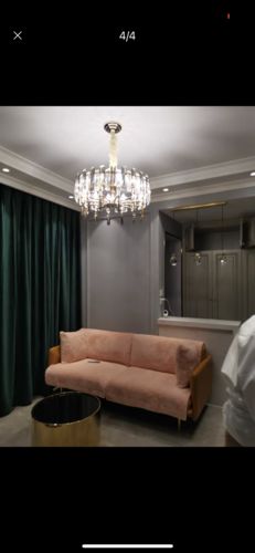 Customer photo review of Draperie din Catifea Semi-Blackout Uni Verde Regal - Prindere cu Rejansa