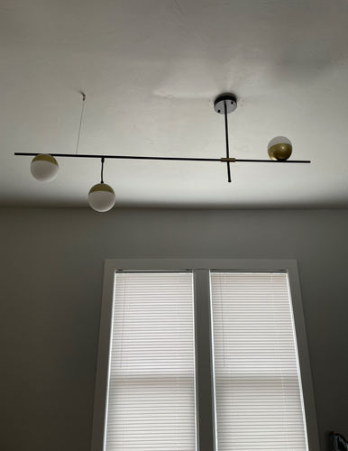 Customer photo review of Mid-Century Modern 3-Light Kitchen Island Chandelier