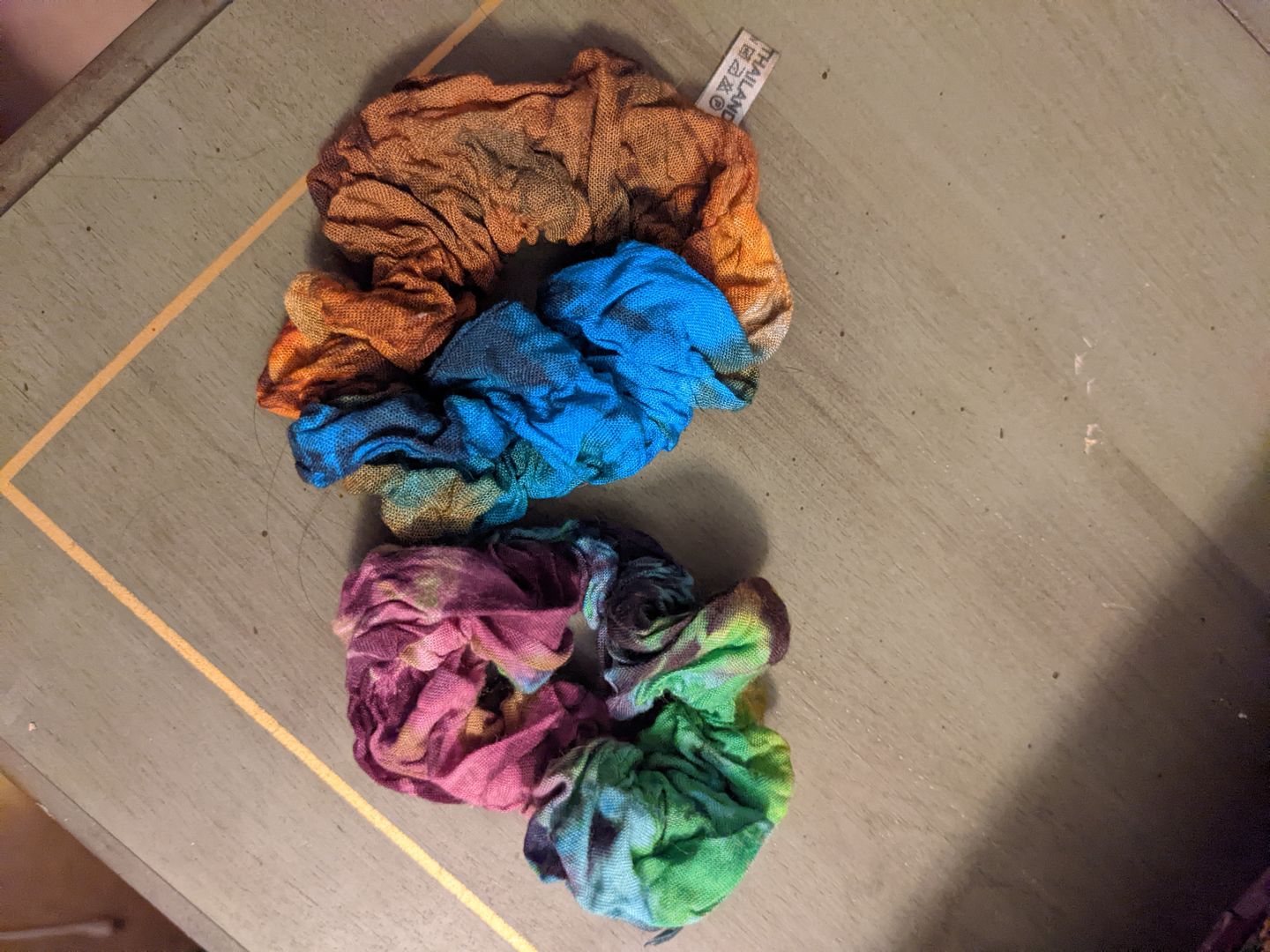 Customer photo review of Tie Dye Scrunchie Hair Tie