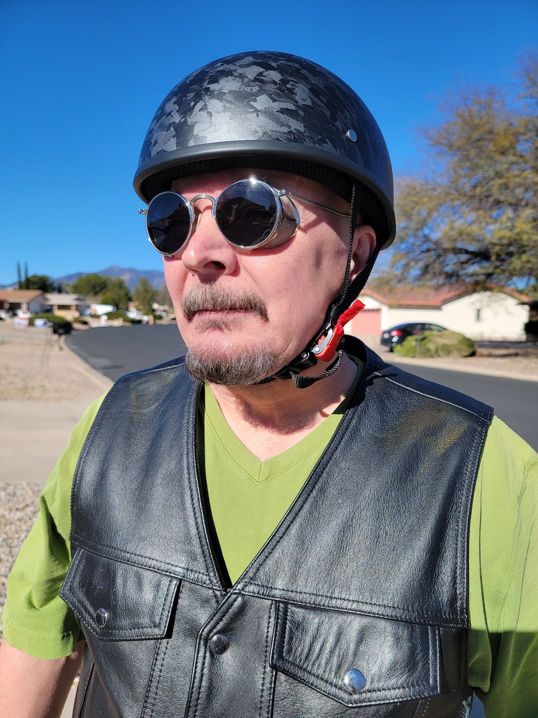 Customer photo review of Smallest Lightest SOA DOT Beanie Helmet - Carbon Fiber
