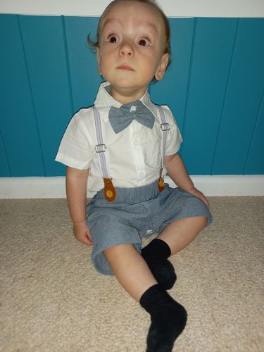 Customer photo review of Arlo Bow Tie & Suspenders Set