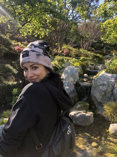 Customer photo review of Time-To-Live Beanie - Primrose / Onyx