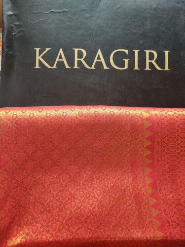 Customer photo review of Wine Red Kanjivaram Saree