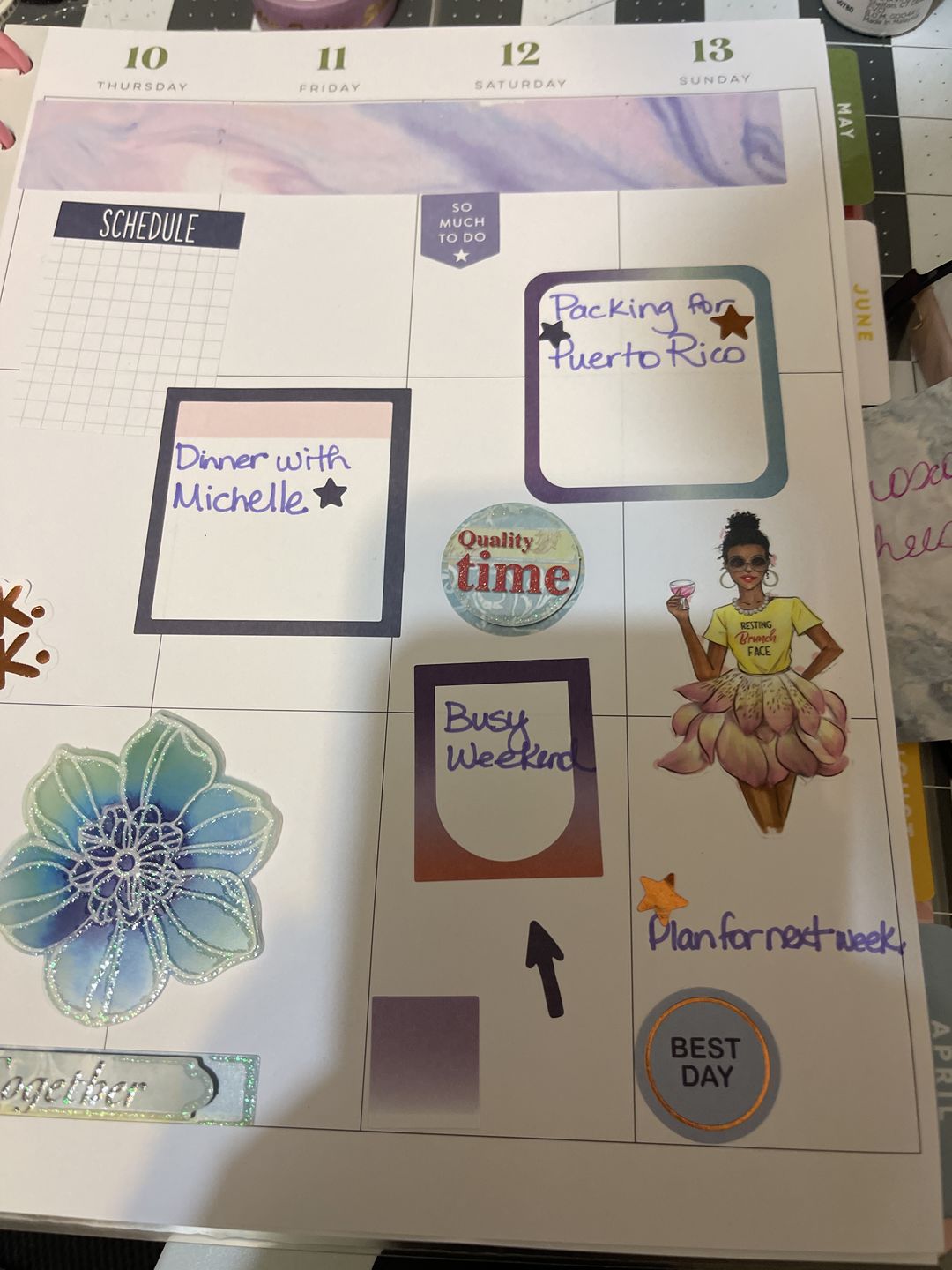 Customer photo review of Black Girl Magic Planner Sticker Pack