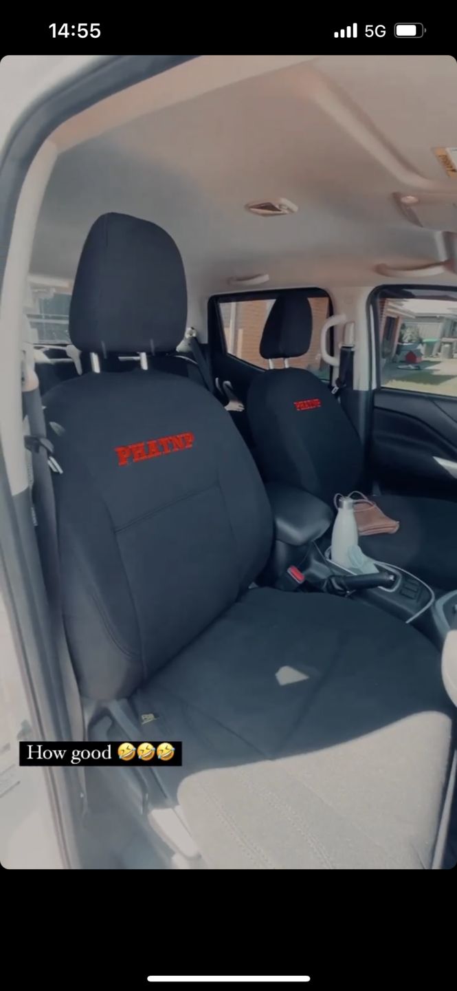 Customer photo review of Nissan Navara NP300 Series 5 Premium Neoprene 2x Front Seat Covers (Made to Order)