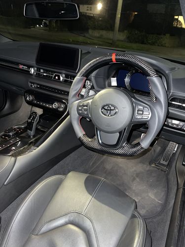 Customer photo review of SHFT Toyota Supra Steering Wheel In Gloss Carbon Fibre & Leather (A90)