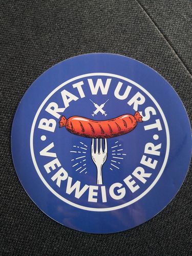 Customer photo review of GROSSE STICKER / AUFKLEBER • BRATWURST VERWEIGERER (10 STK.)