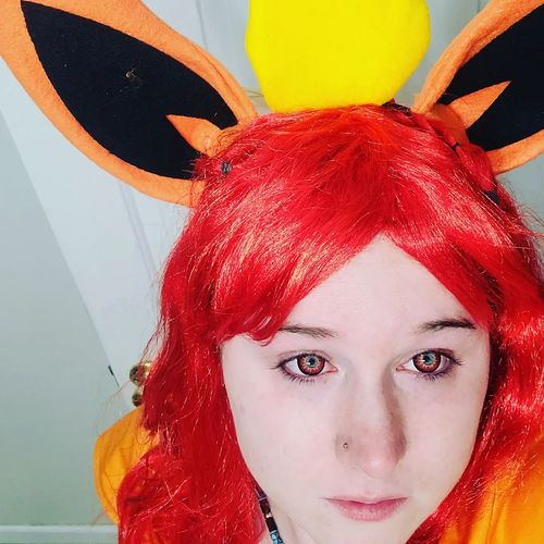 Customer photo review of Icoloured® Elf Red Naruto Sharingan Colored Contact Lenses