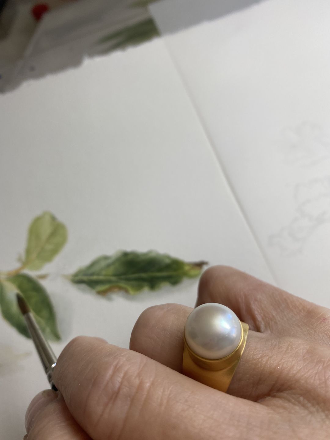Customer photo review of PEARL DOME RING - GOLD