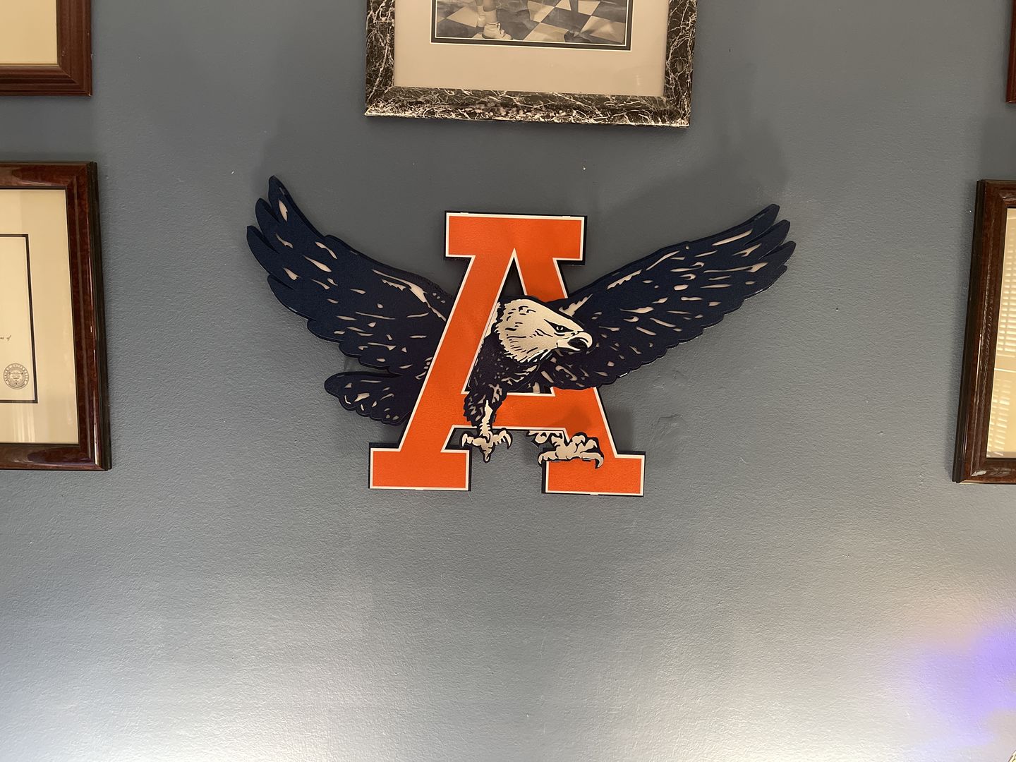 Customer photo review of Auburn University War Eagle 3D Vintage Metal Artwork
