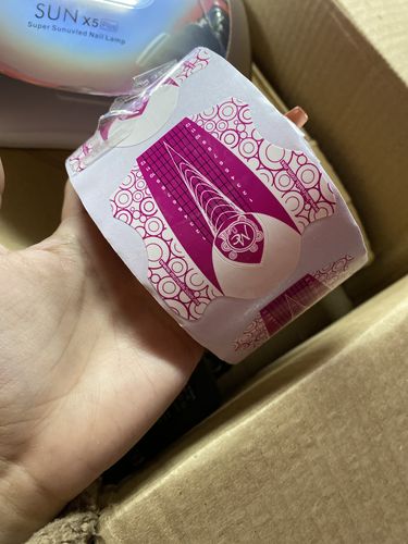 Customer photo review of Formas Rosa 500 pzas MC Nails