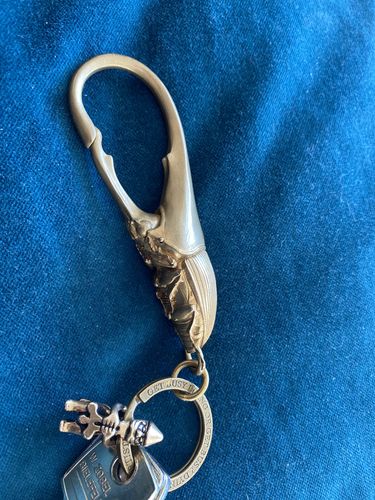 Customer photo review of Beetle Keychain | Brass