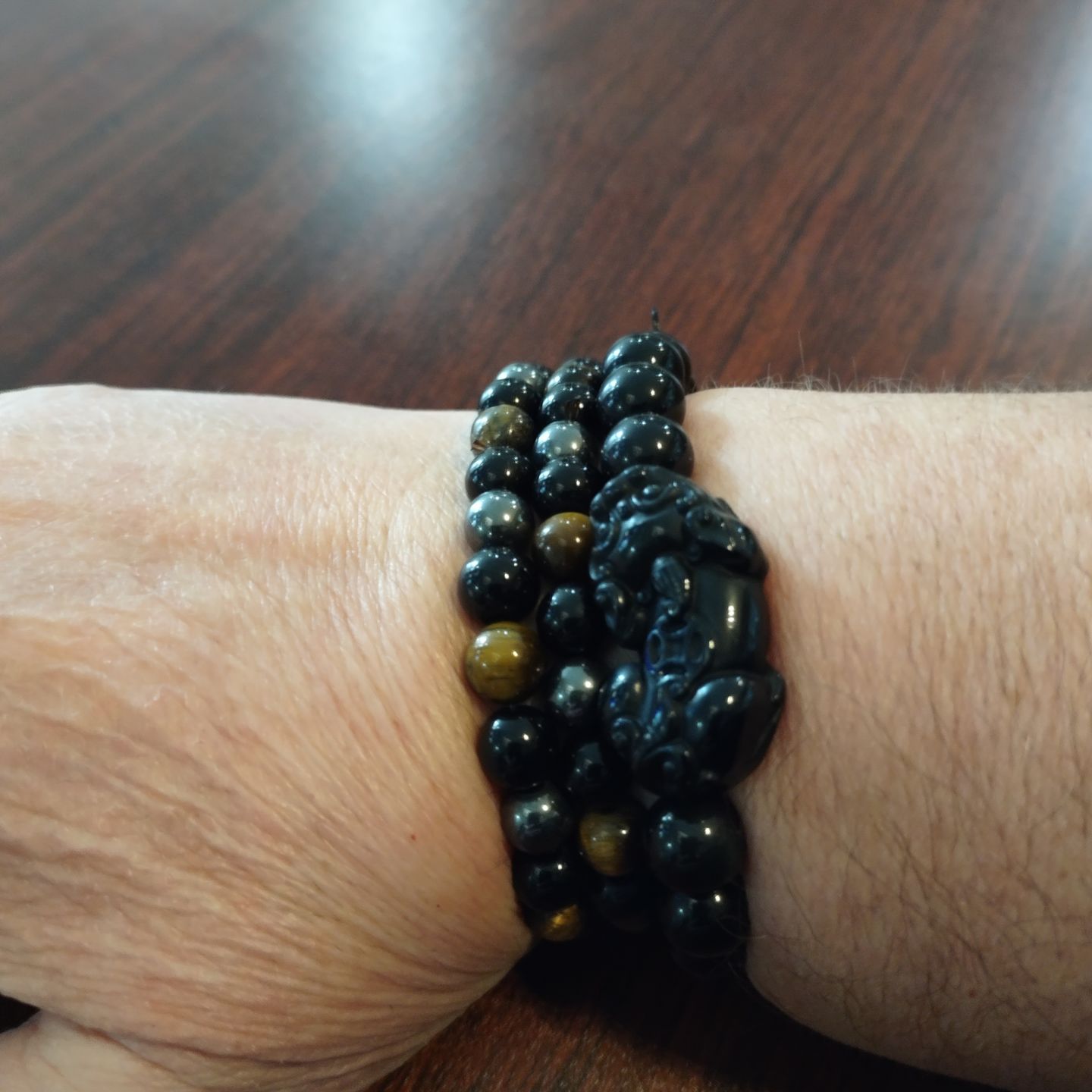 Customer photo review of Pi Yao Obsidian Wealth Bracelet