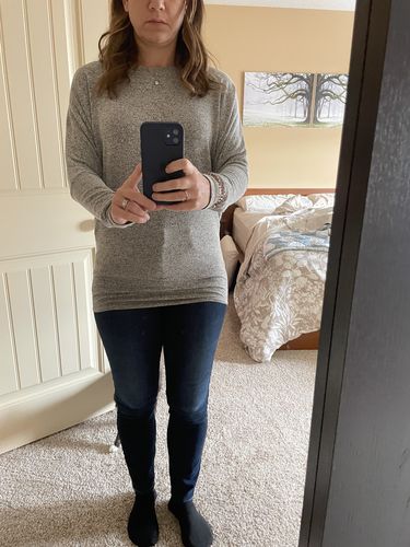 Customer photo review of Silver Infinite Fit Skinny Jean (Dark Indigo)
