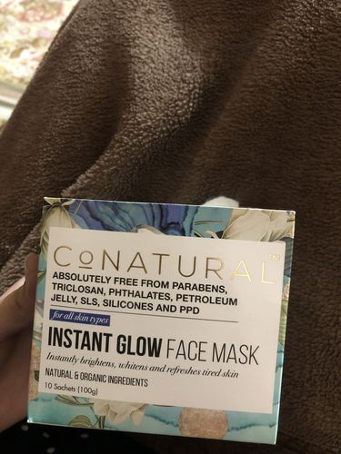Customer photo review of Instant Glow Face Mask