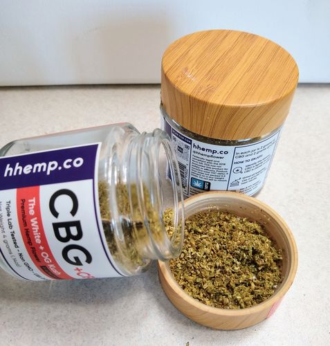 Customer photo review of HH Flower Jar - CBG+OG Kush