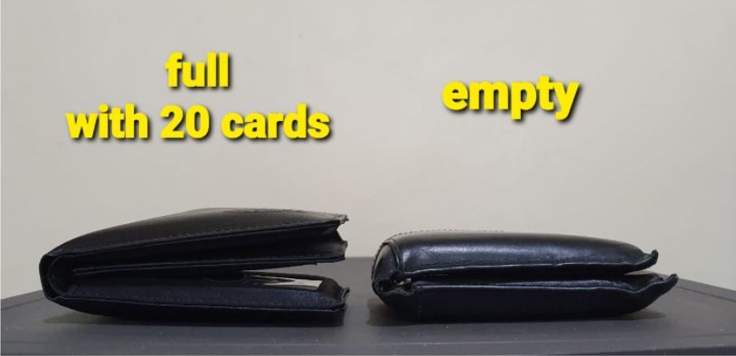 Customer photo review of RFID Blocking Leather Multi Bi-fold Black
