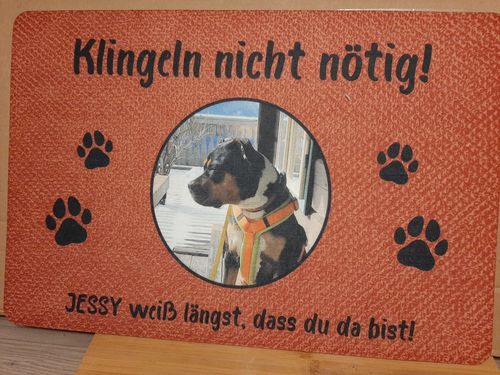 Customer photo review of Fußmatte Hund "Klingeln nicht nötig"