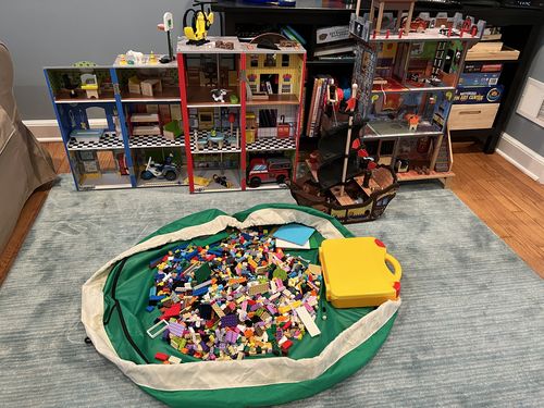 Customer photo review of Large Toy Storage Bag - Green Grass