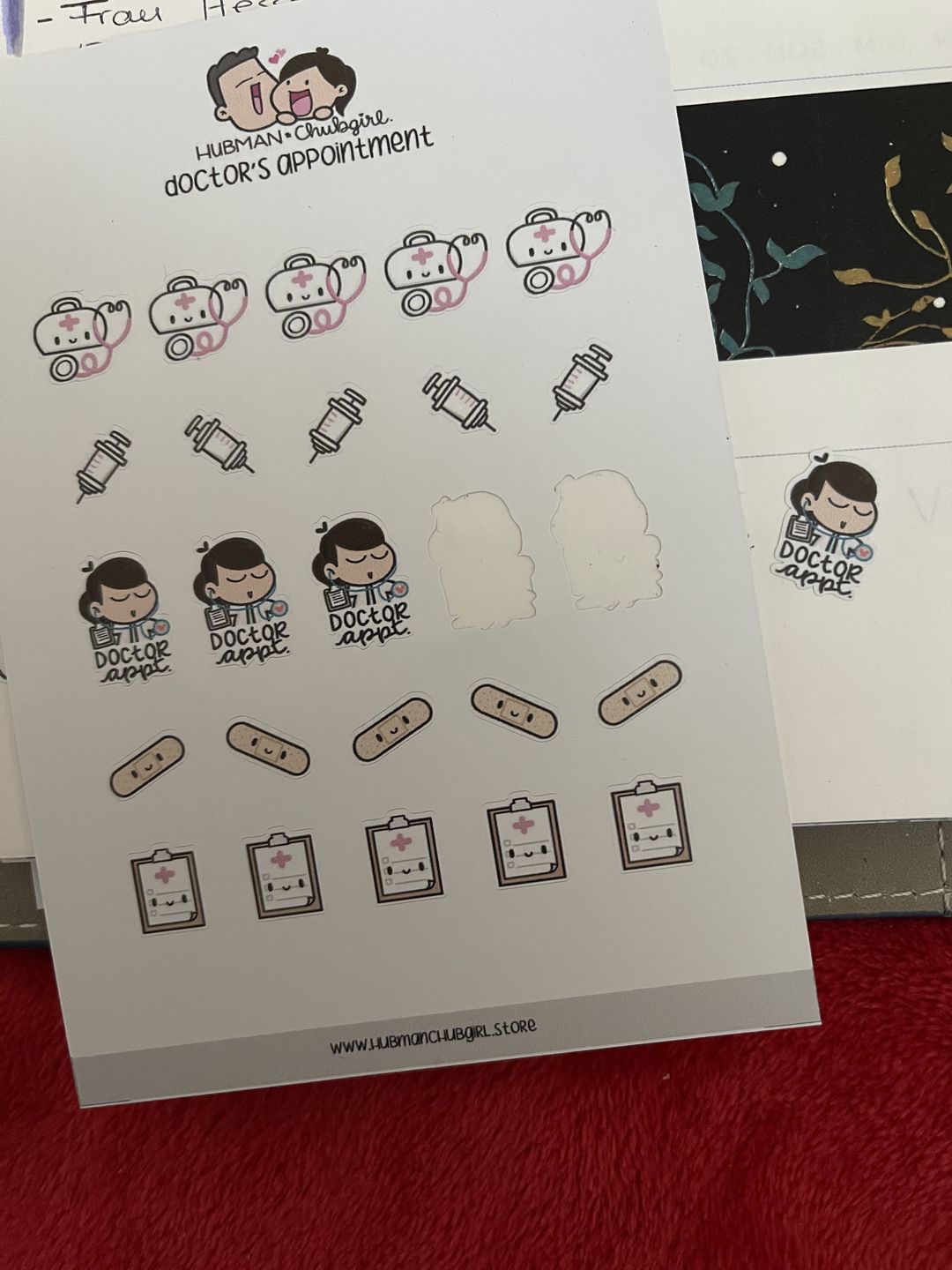 Customer photo review of Doctor's Appointment Planner Stickers